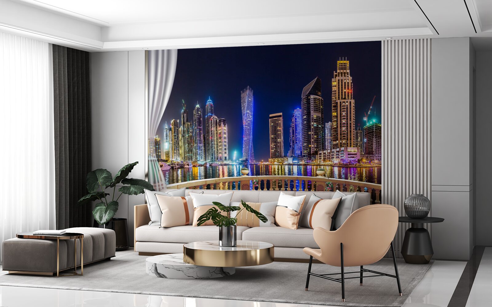 Papier peint la ville est incroyablement belle la nuit