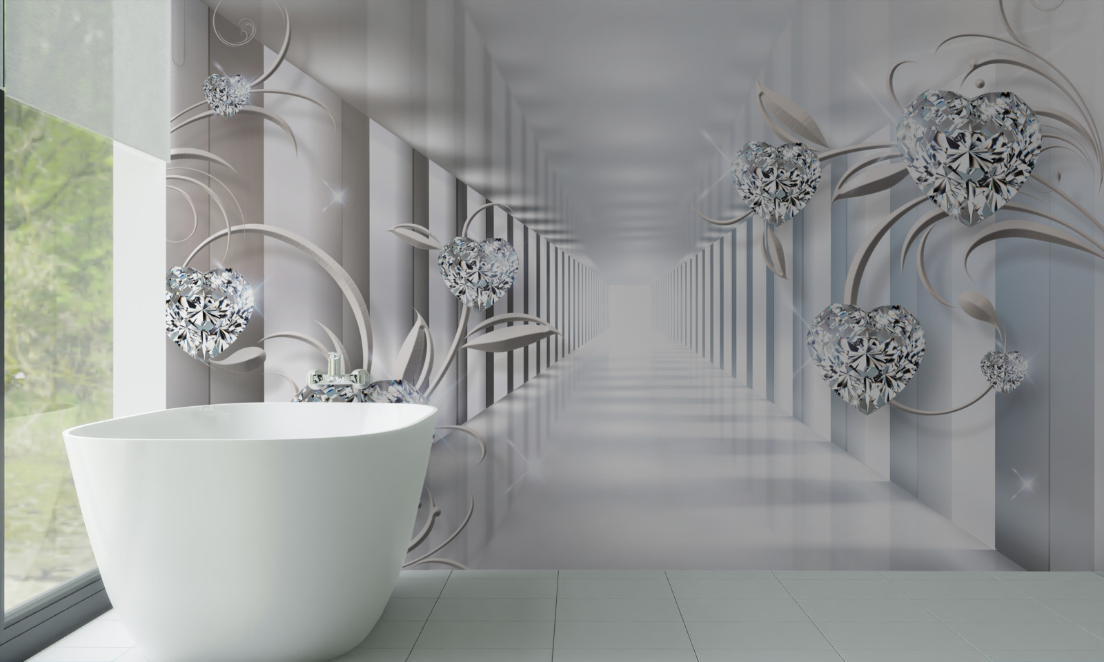 Papier peint invariablement blanc, passage sans fin