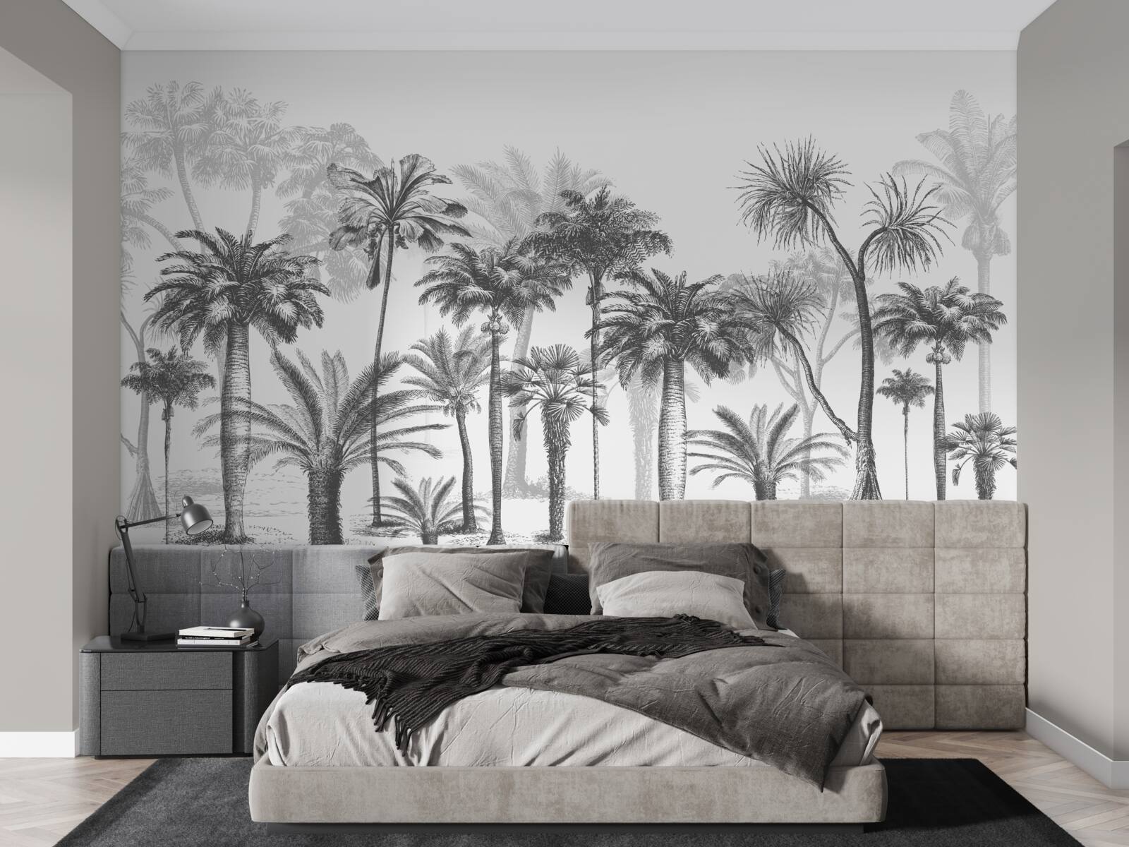 Papier peint vecteur graphique de palmiers