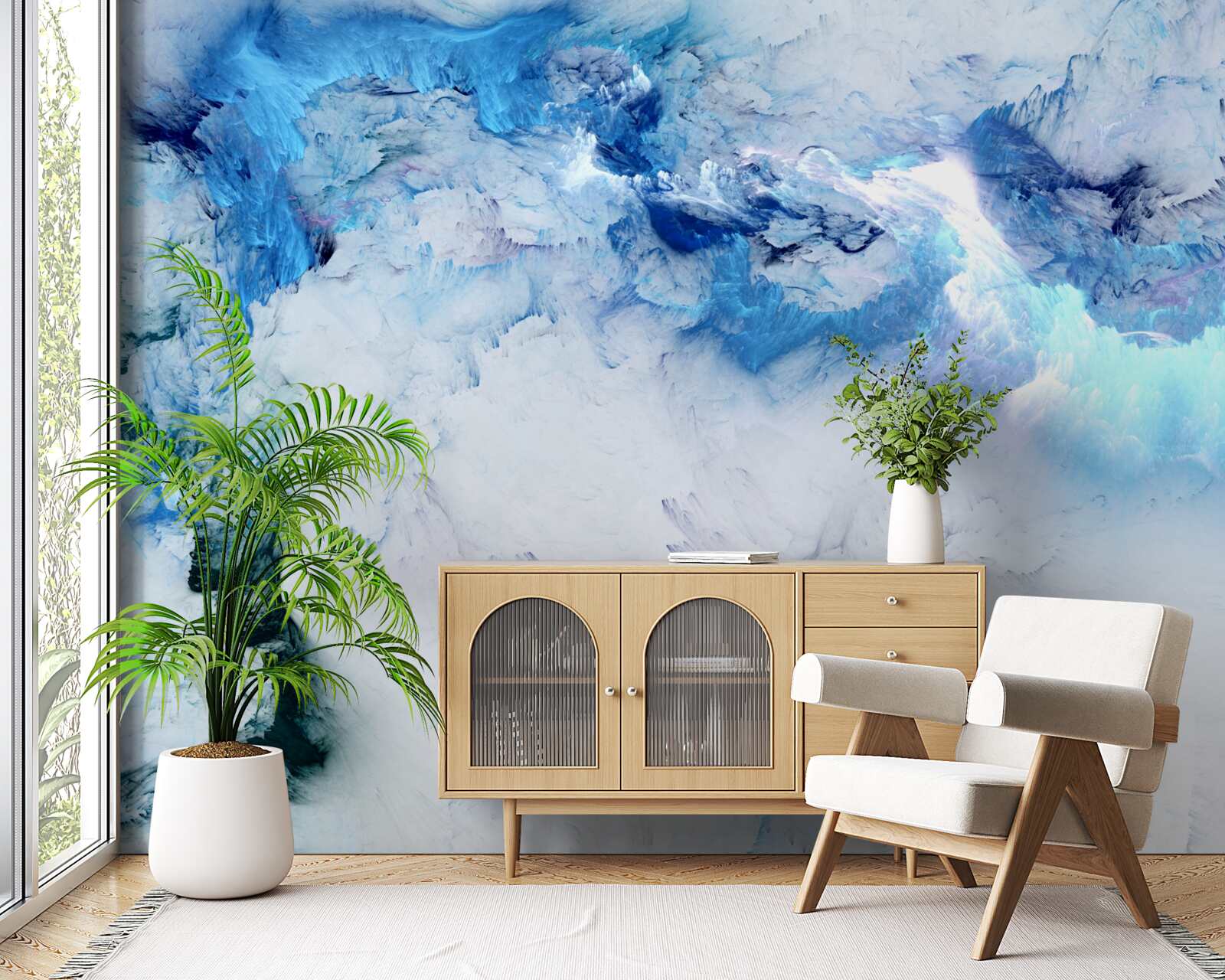 Papier peint fond abstrait pittoresque fait de liquide coloré