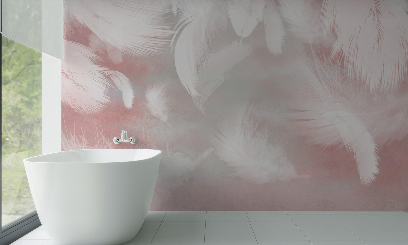 Papier peint fond doux fait de plumes