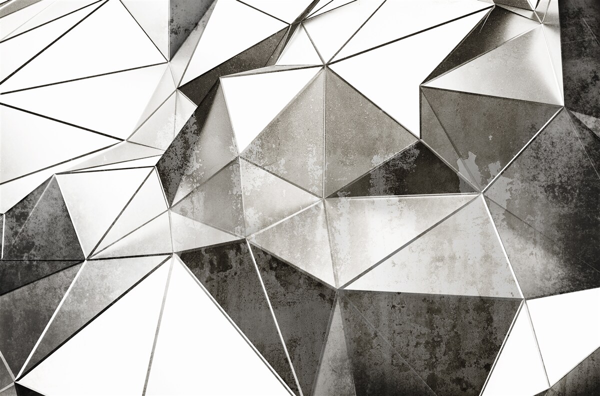 Papier peint fond abstrait noir et blanc de style géométrique