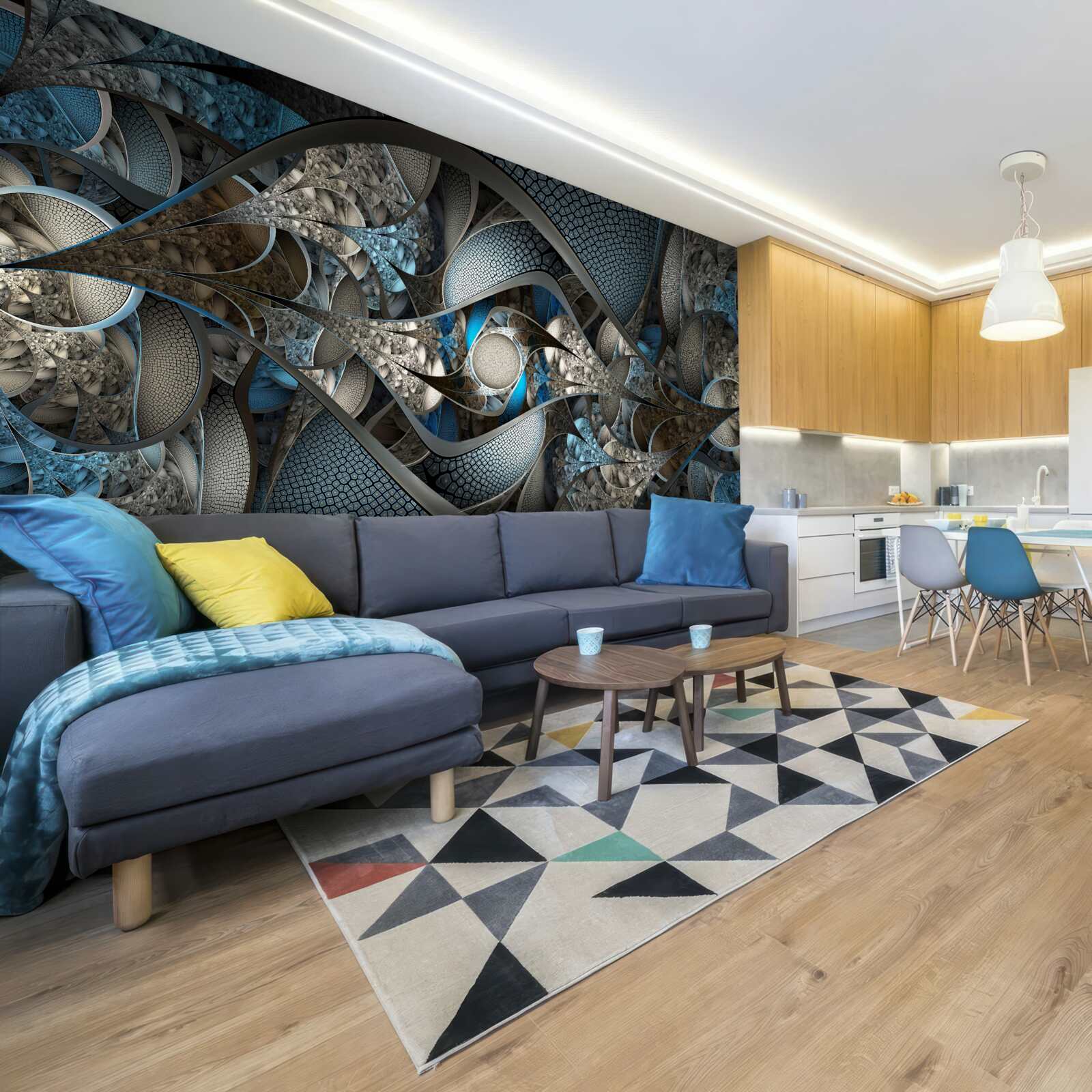 Papier peint fond abstrait extravagant