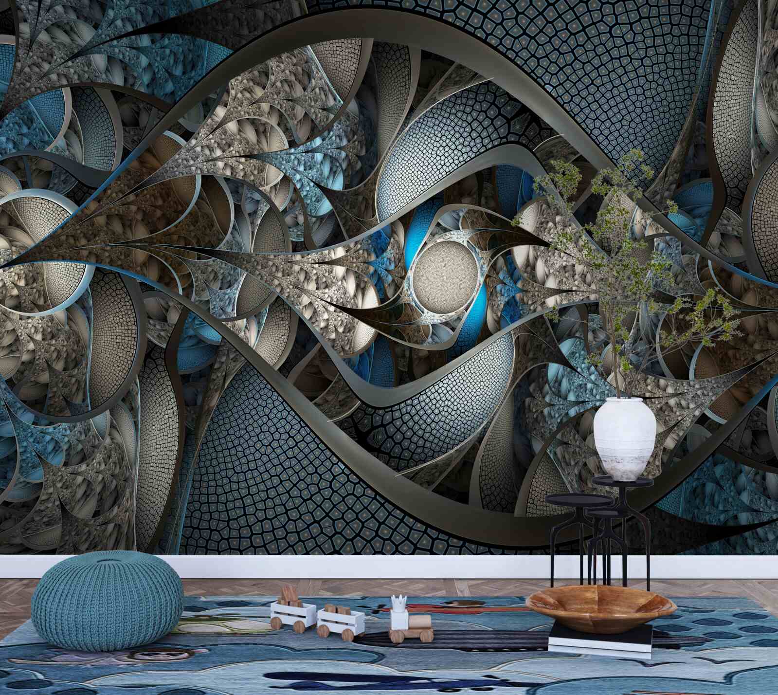 Papier peint fond abstrait extravagant