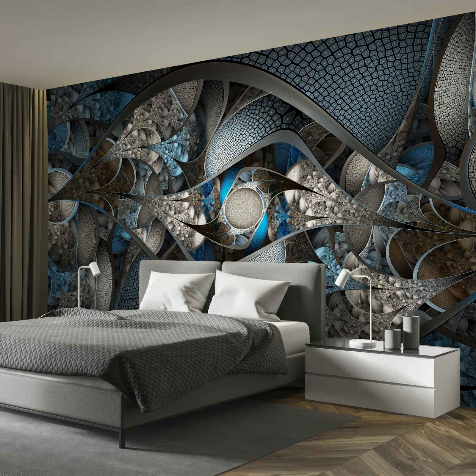 Papier peint fond abstrait extravagant