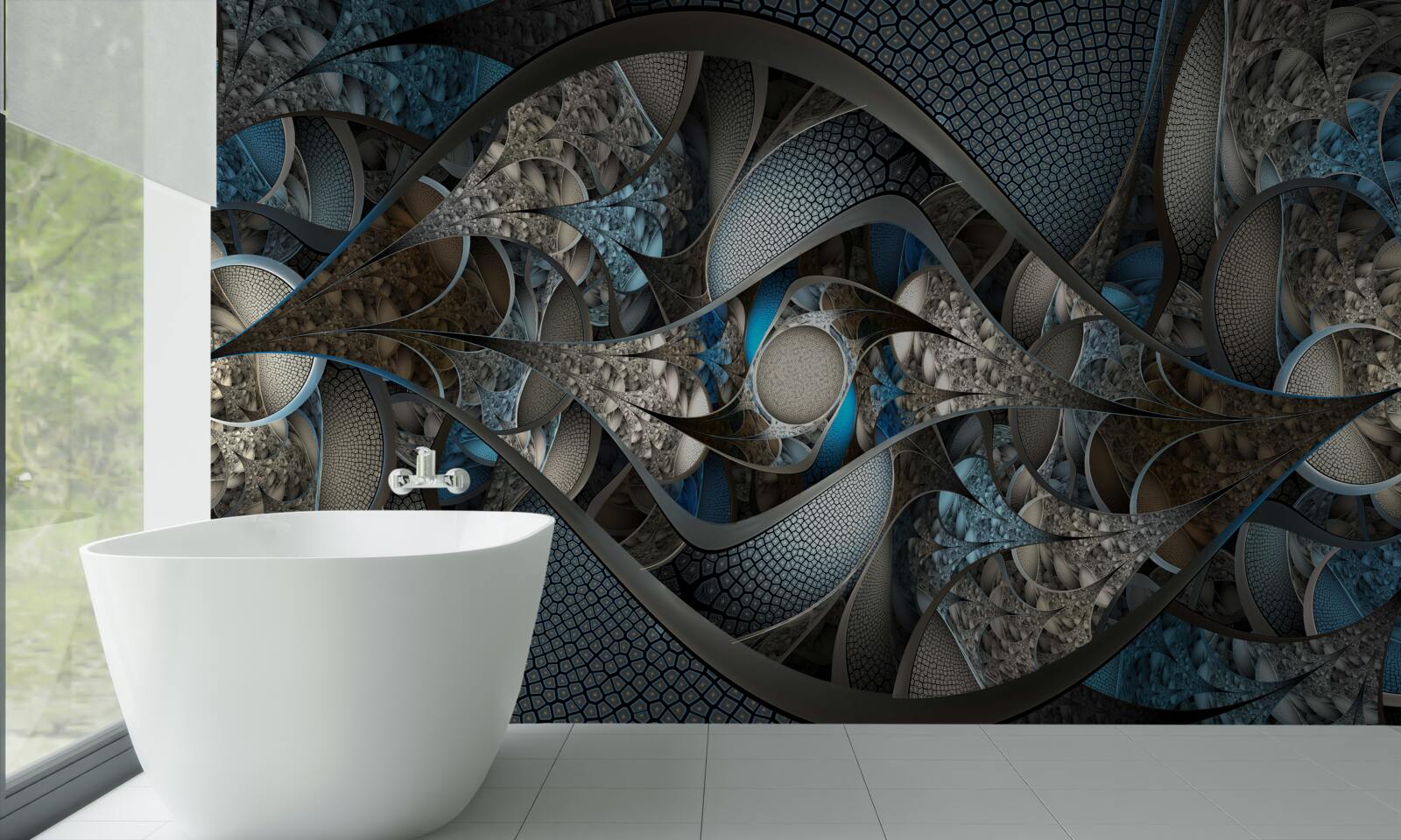 Papier peint fond abstrait extravagant