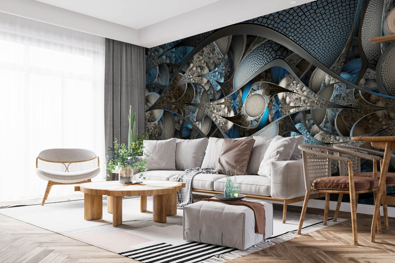 Papier peint fond abstrait extravagant