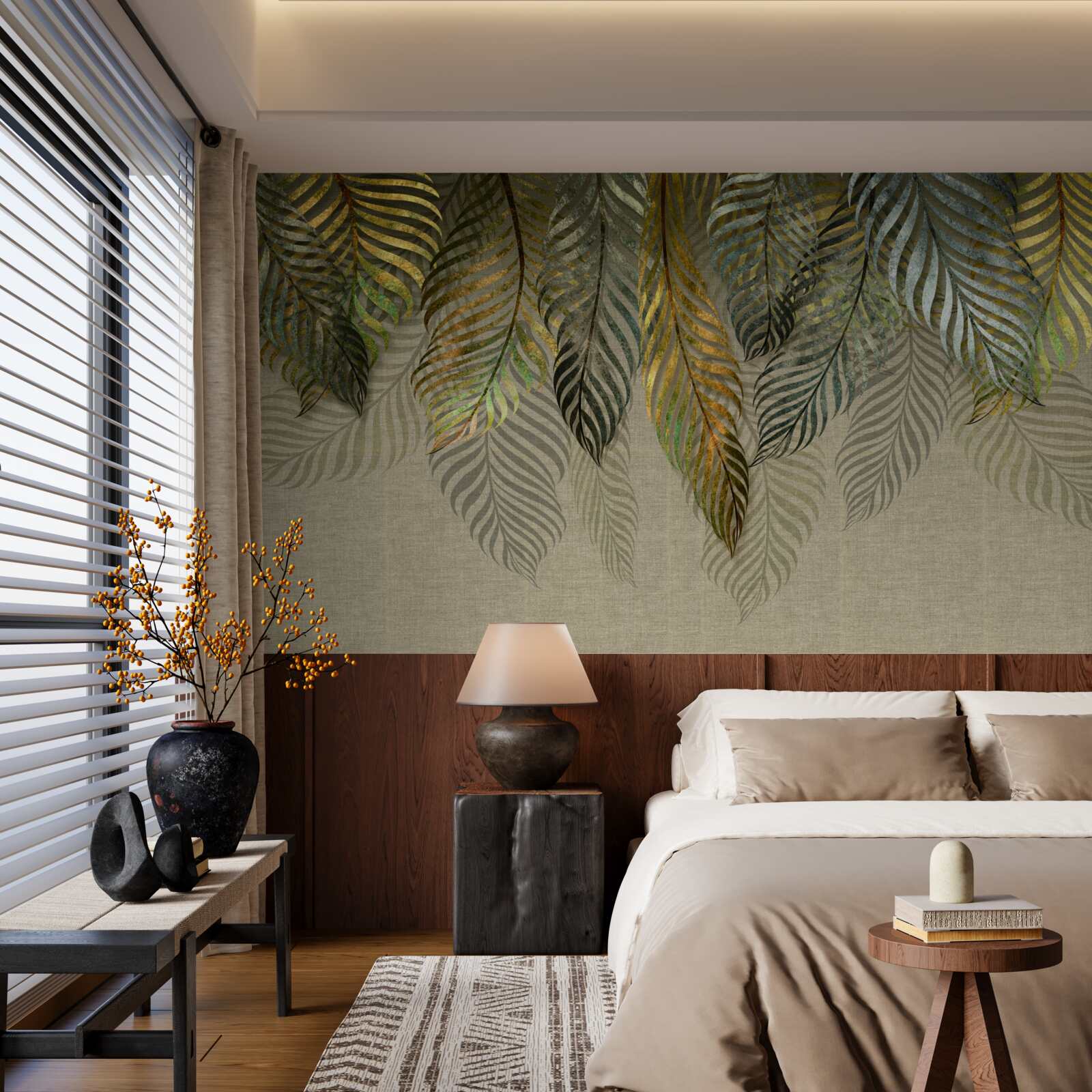 Papier peint les plumes mentent