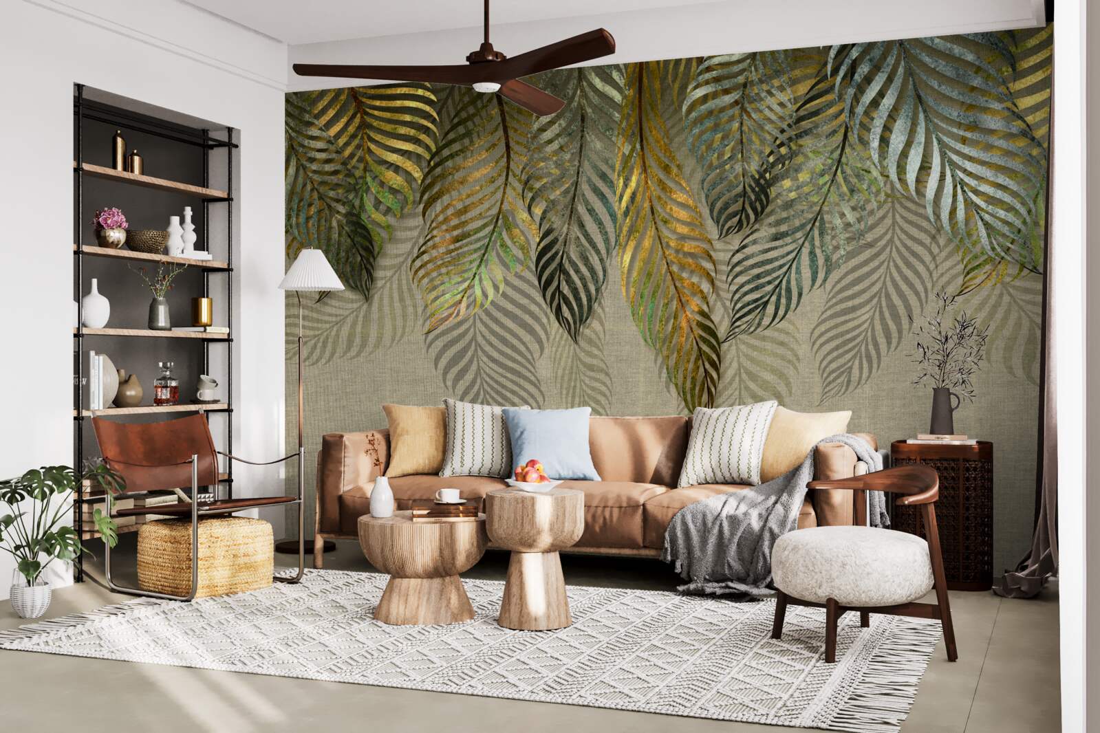 Papier peint les plumes mentent