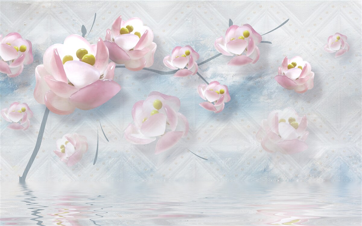 Papier peint des bourgeons délicats sur des éléments vitaux