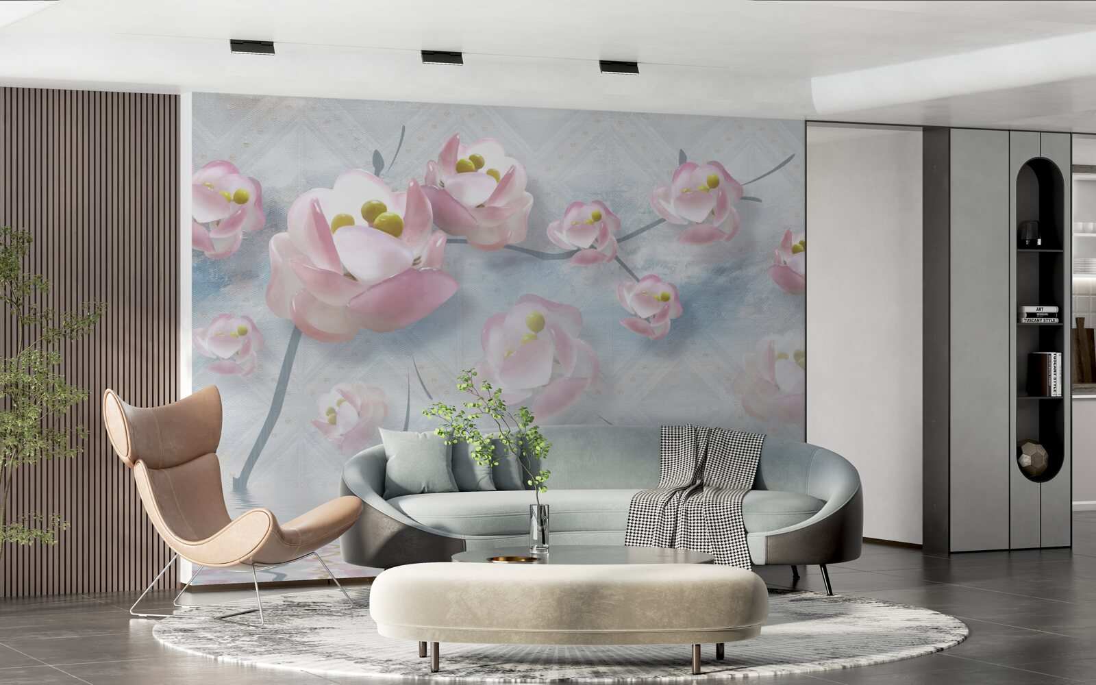 Papier peint des bourgeons délicats sur des éléments vitaux