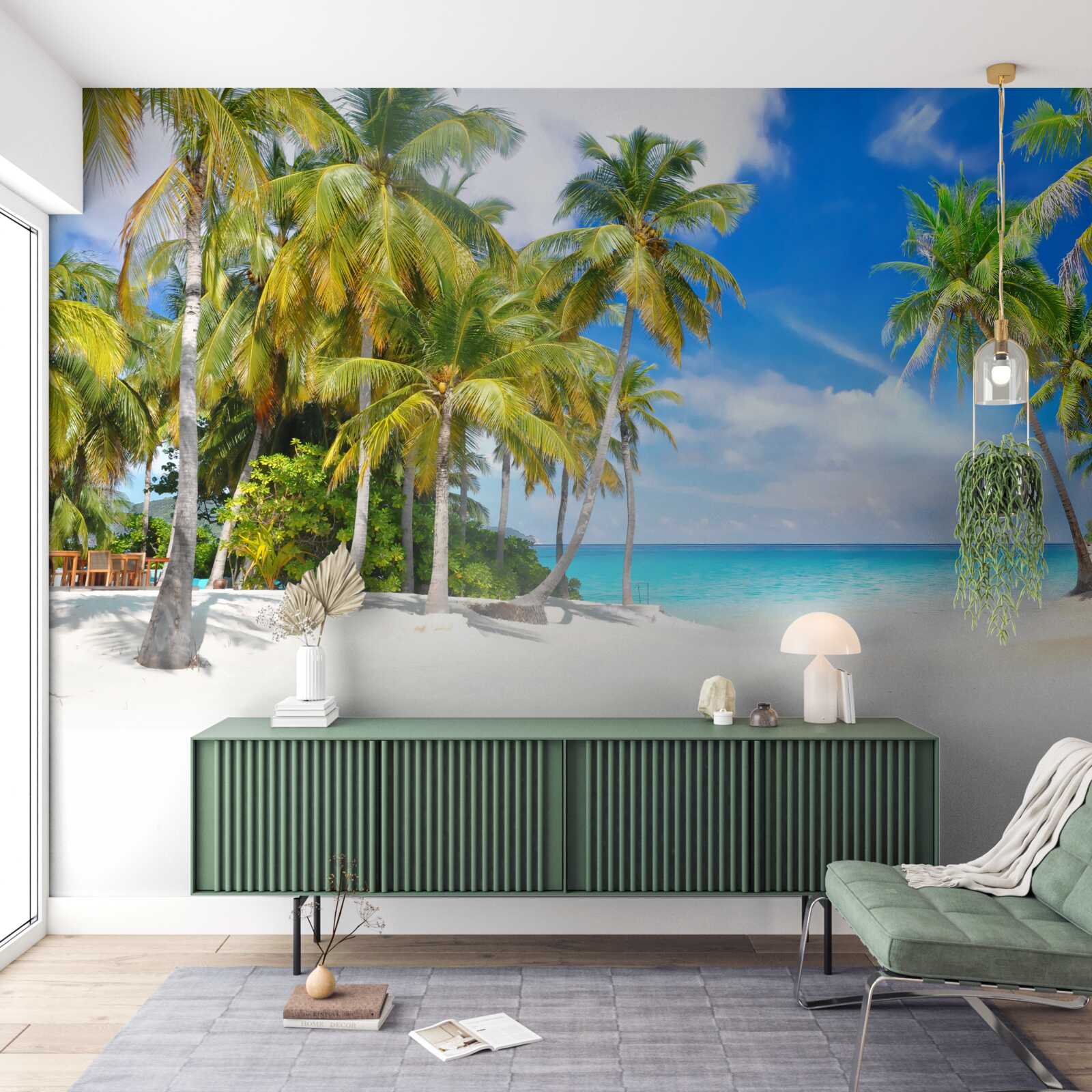 Papier peint rivage de l'océan avec une surface sablonneuse