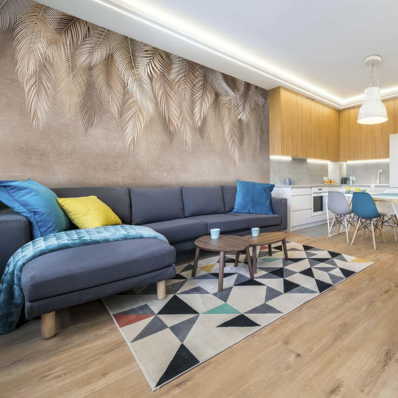 Papier peint de nombreuses doudounes en or