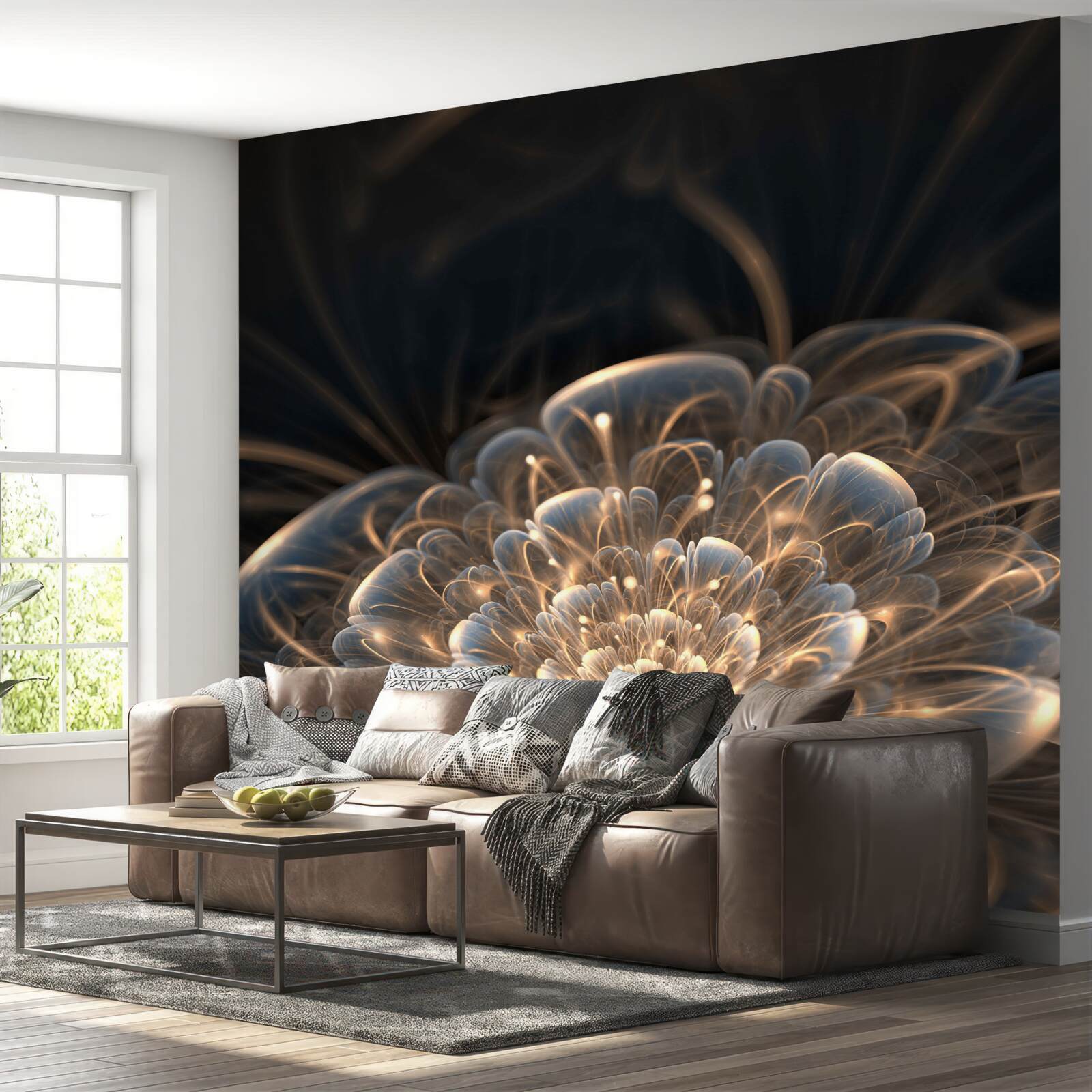 Papier peint grande fleur de lumière