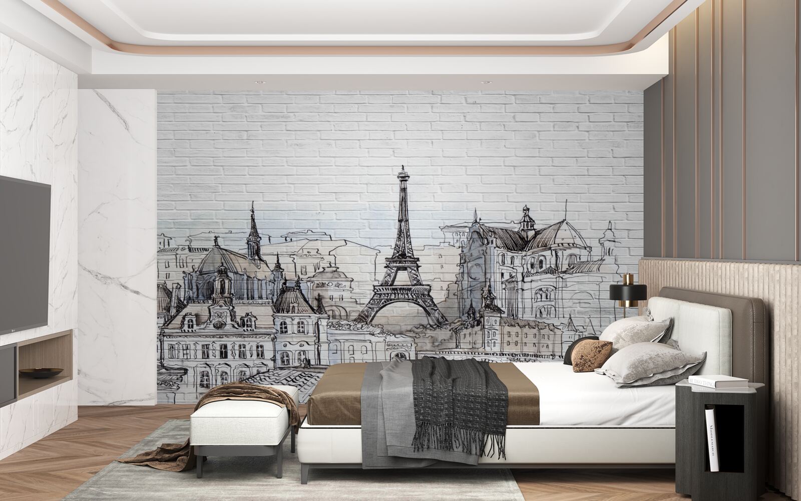 Papier peint photo des monuments de paris