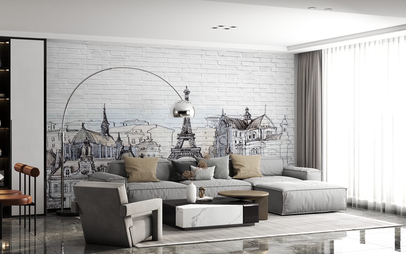 Papier peint photo des monuments de paris