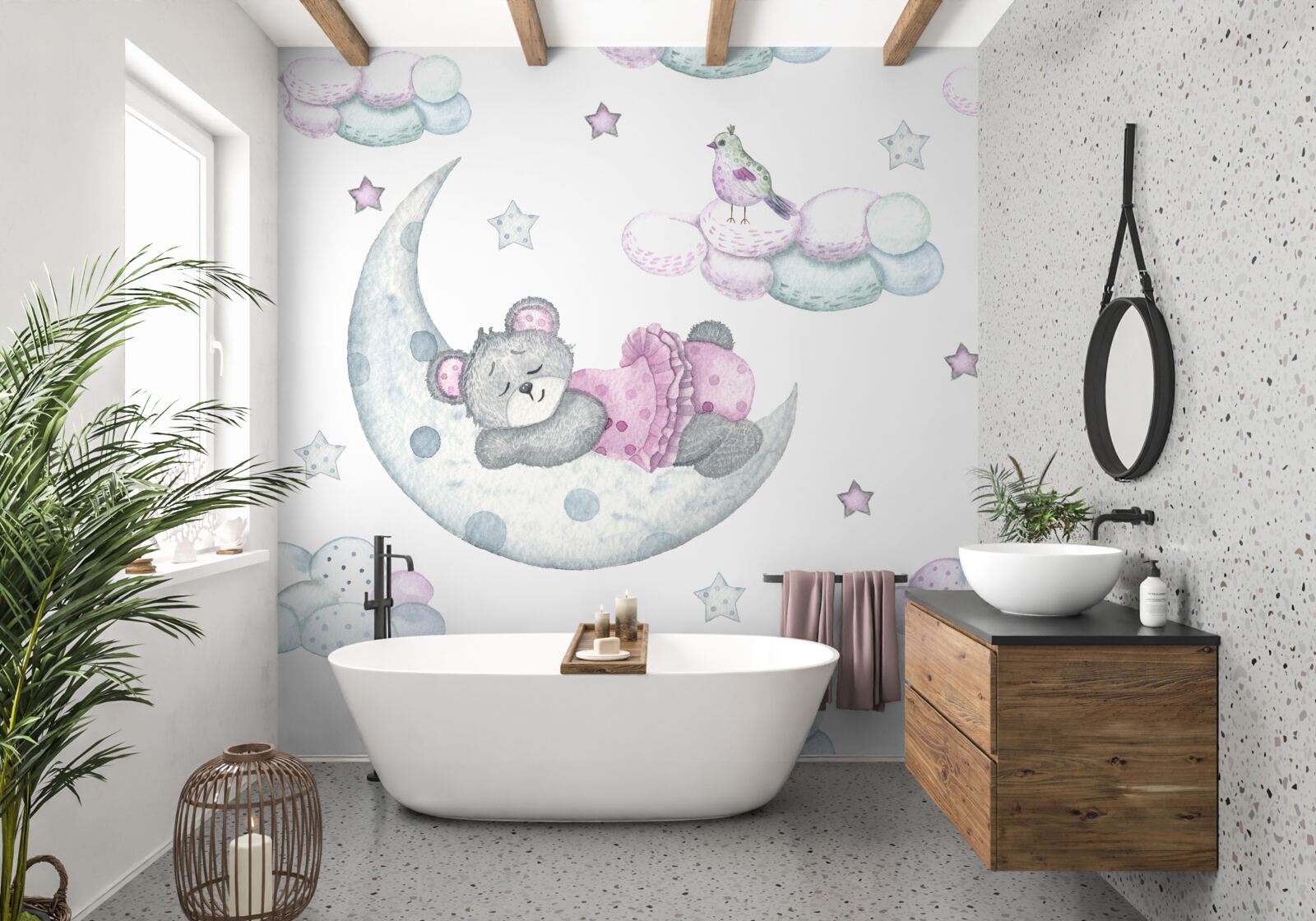 Papier peint sur le satellite de la terre roupille l'ours