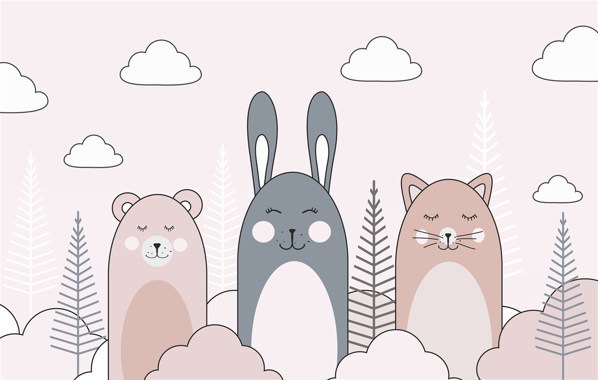 Papier peint les animaux sourient les yeux fermés