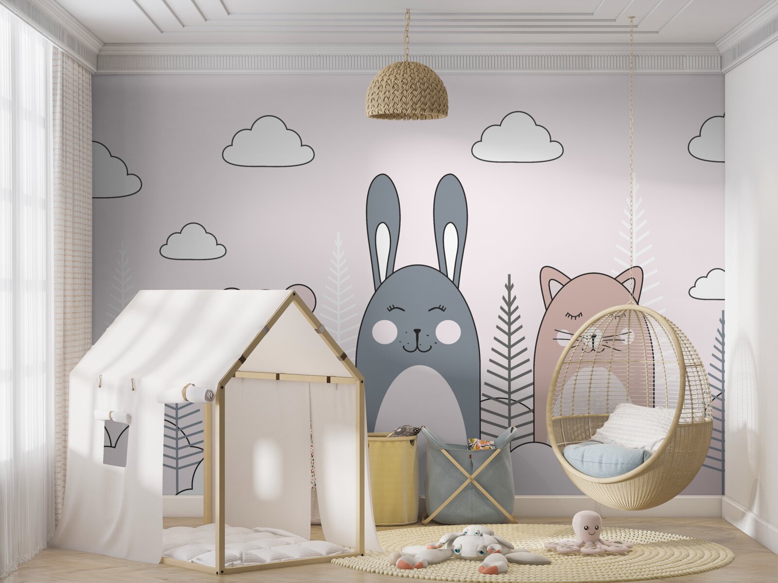 Papier peint les animaux sourient les yeux fermés