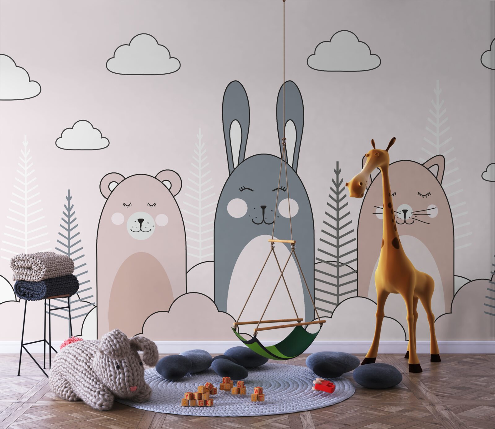 Papier peint les animaux sourient les yeux fermés