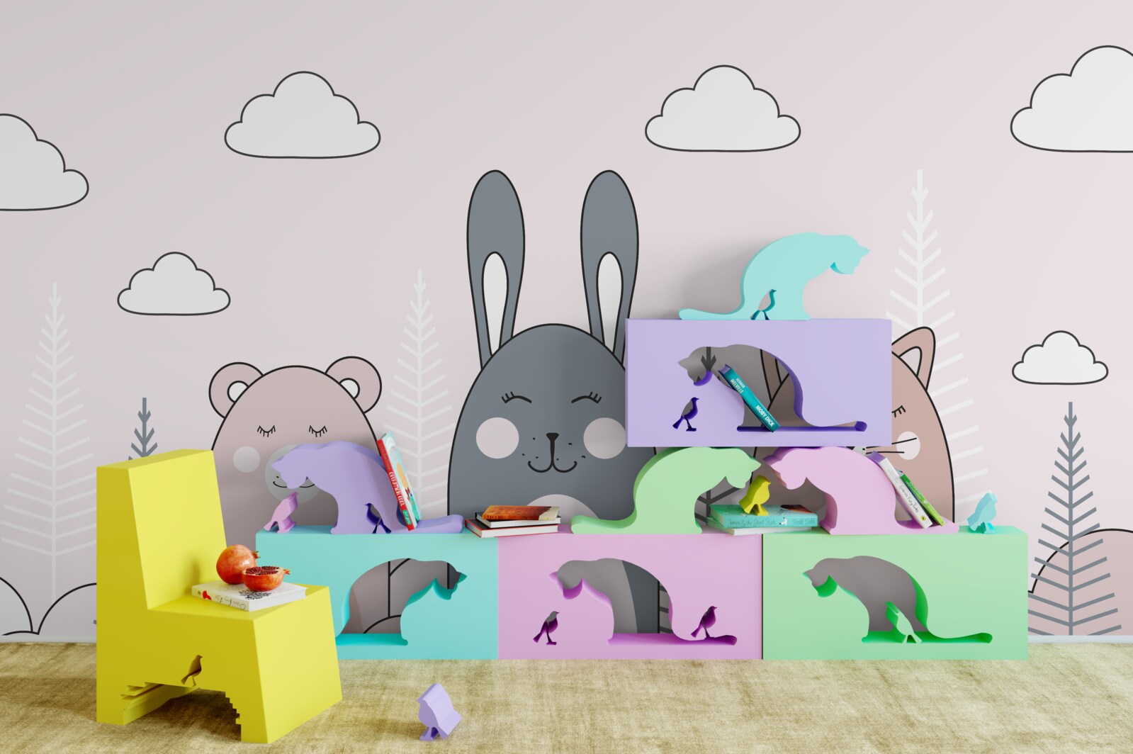 Papier peint les animaux sourient les yeux fermés