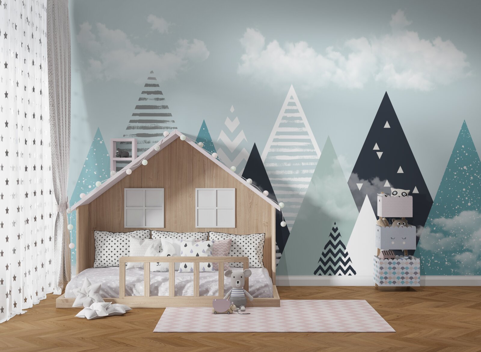 Papier peint des images de contours de montagnes de différentes échelles et nuances