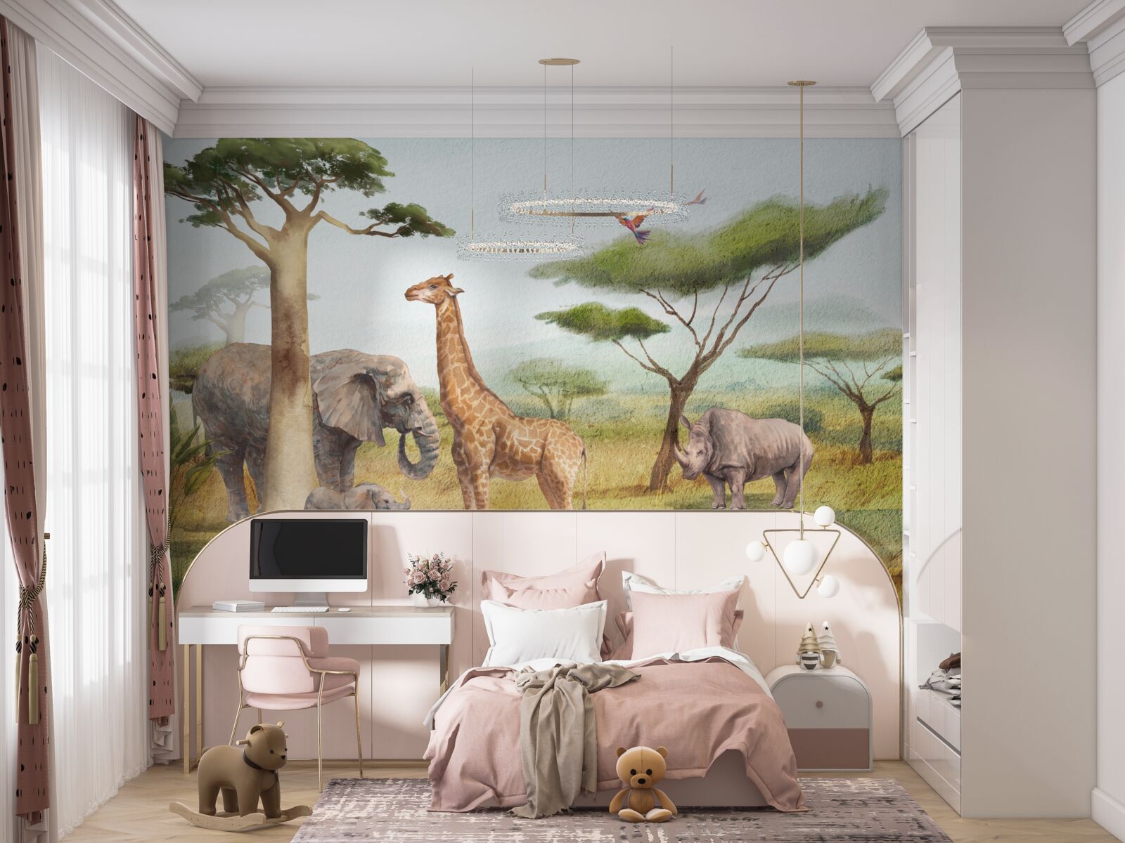 Papier peint animaux africains en safari