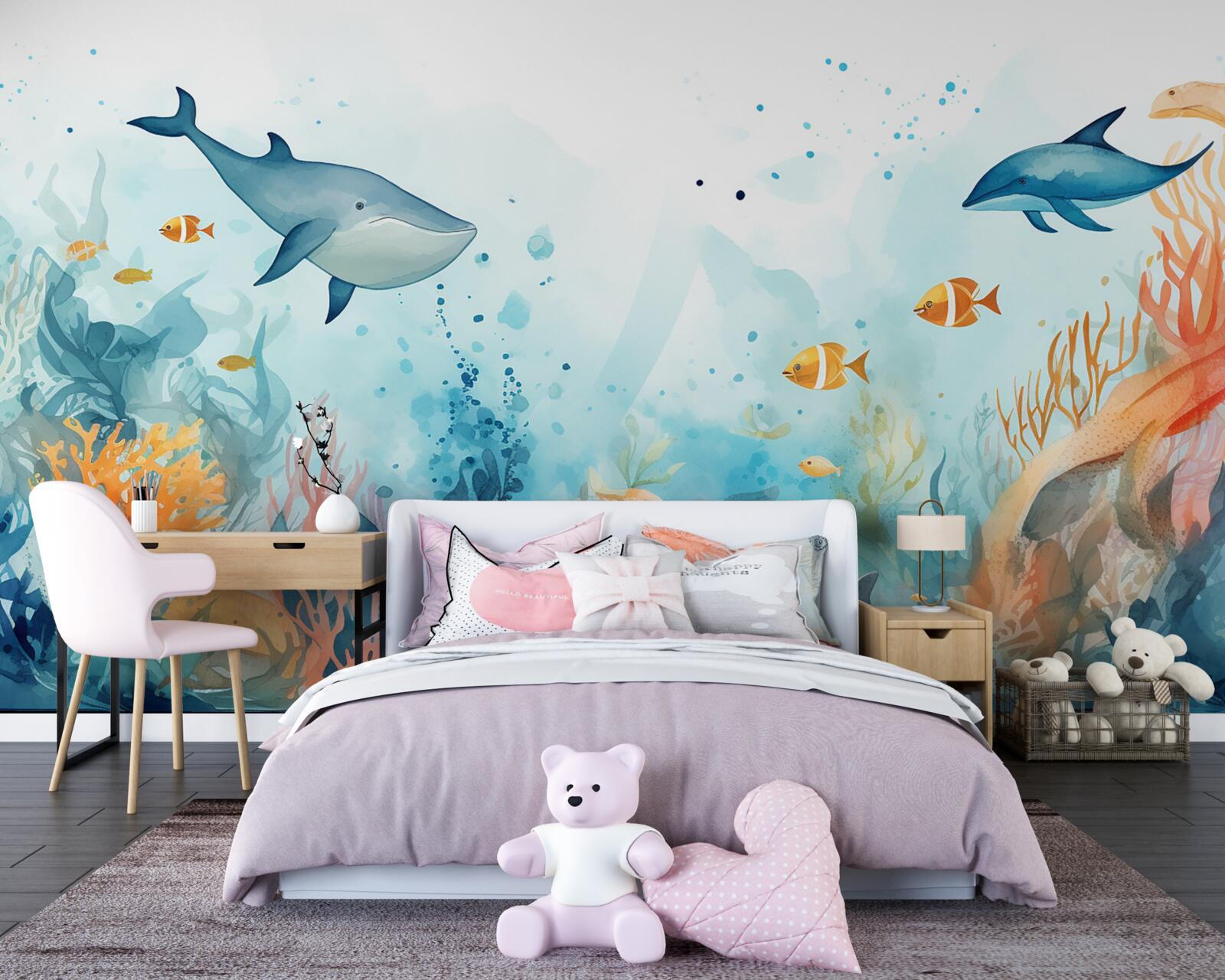 Papier peint l'univers sous-marin mystérieux