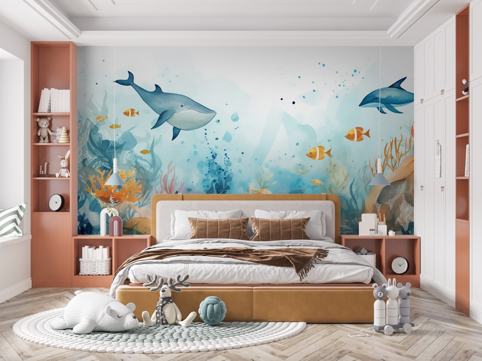 Papier peint l'univers sous-marin mystérieux