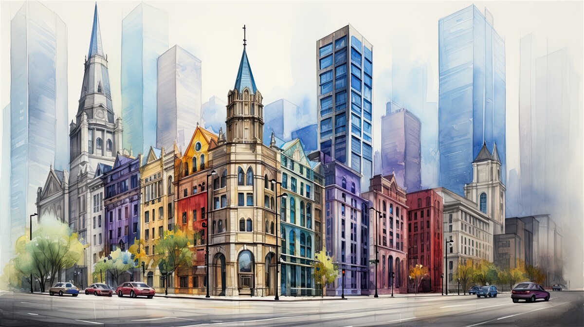 Papier peint la rue est incroyablement bien dessinée