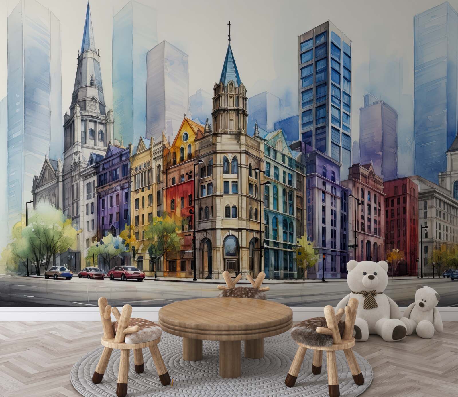 Papier peint la rue est incroyablement bien dessinée