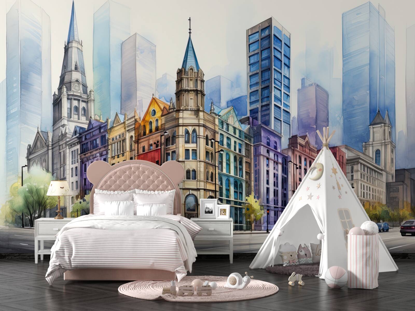 Papier peint la rue est incroyablement bien dessinée