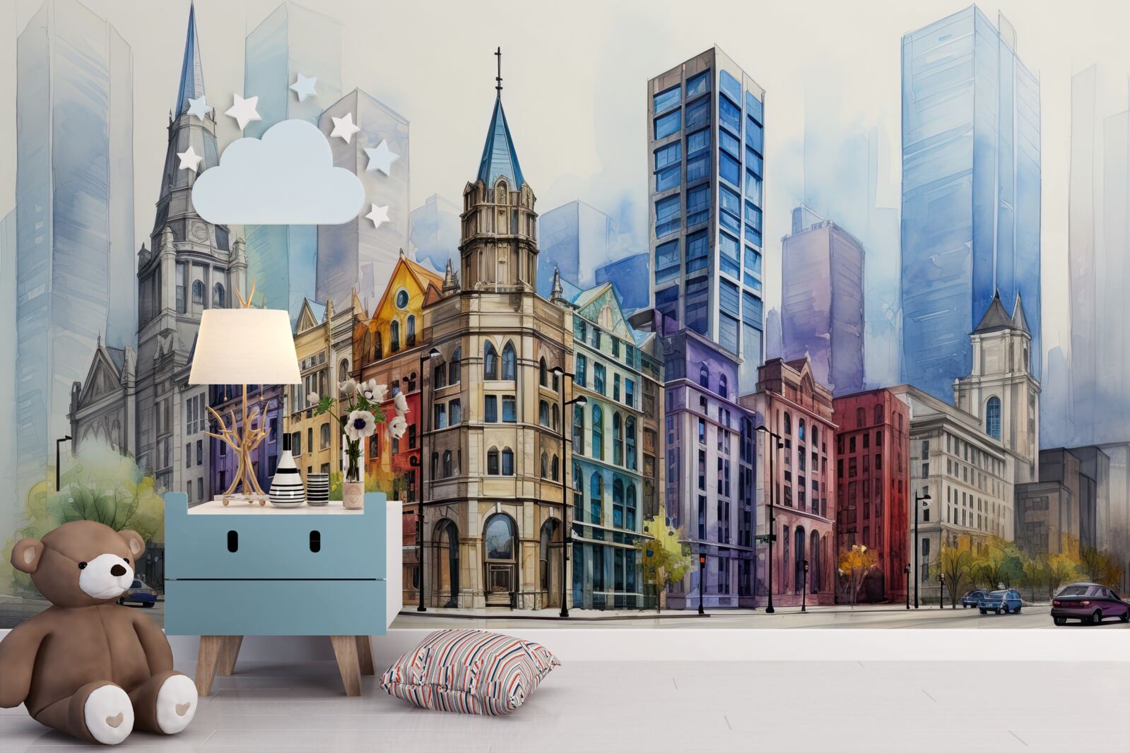 Papier peint la rue est incroyablement bien dessinée