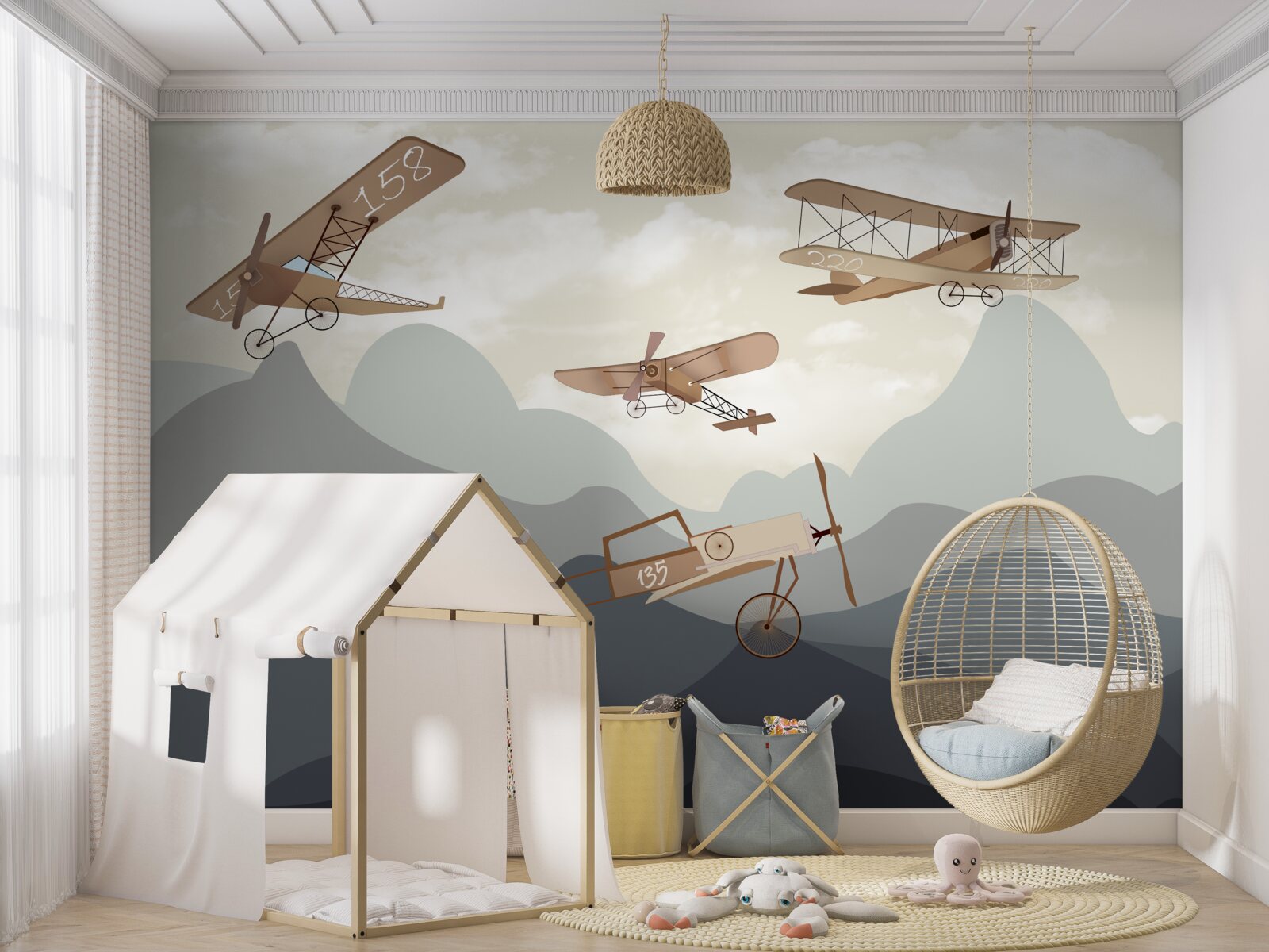 Papier peint vols en avion de collection