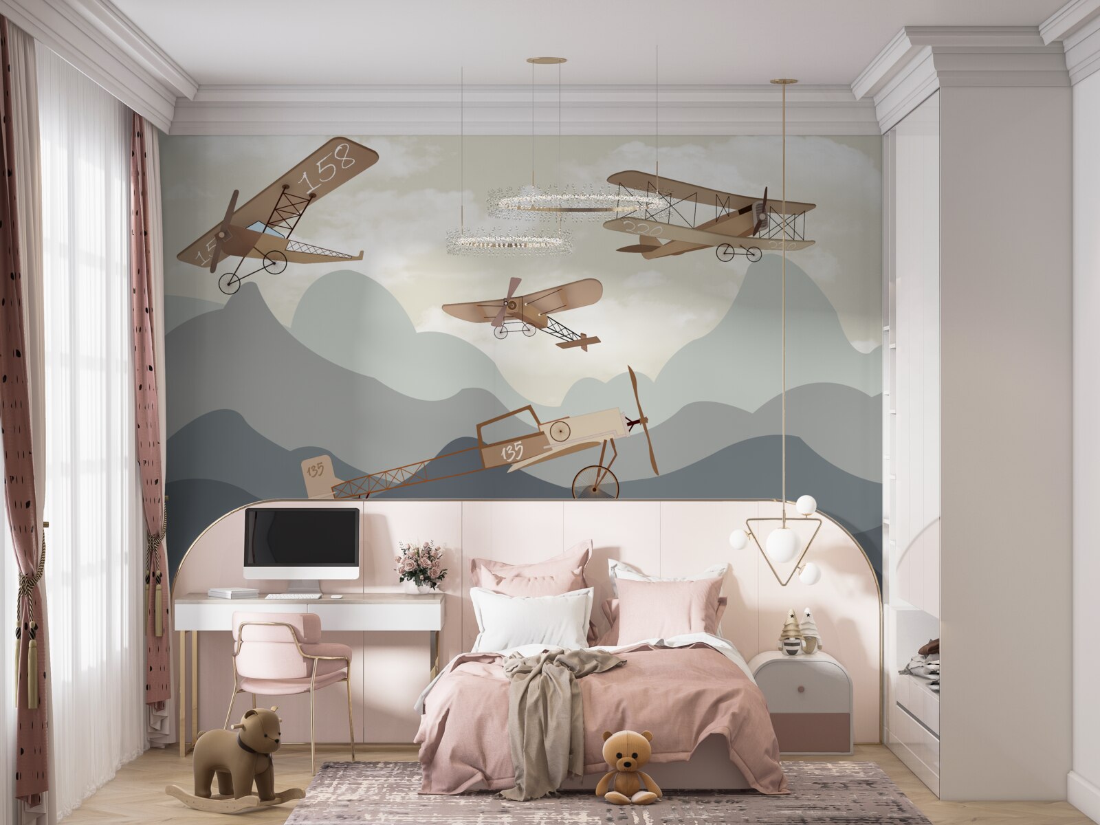 Papier peint vols en avion de collection