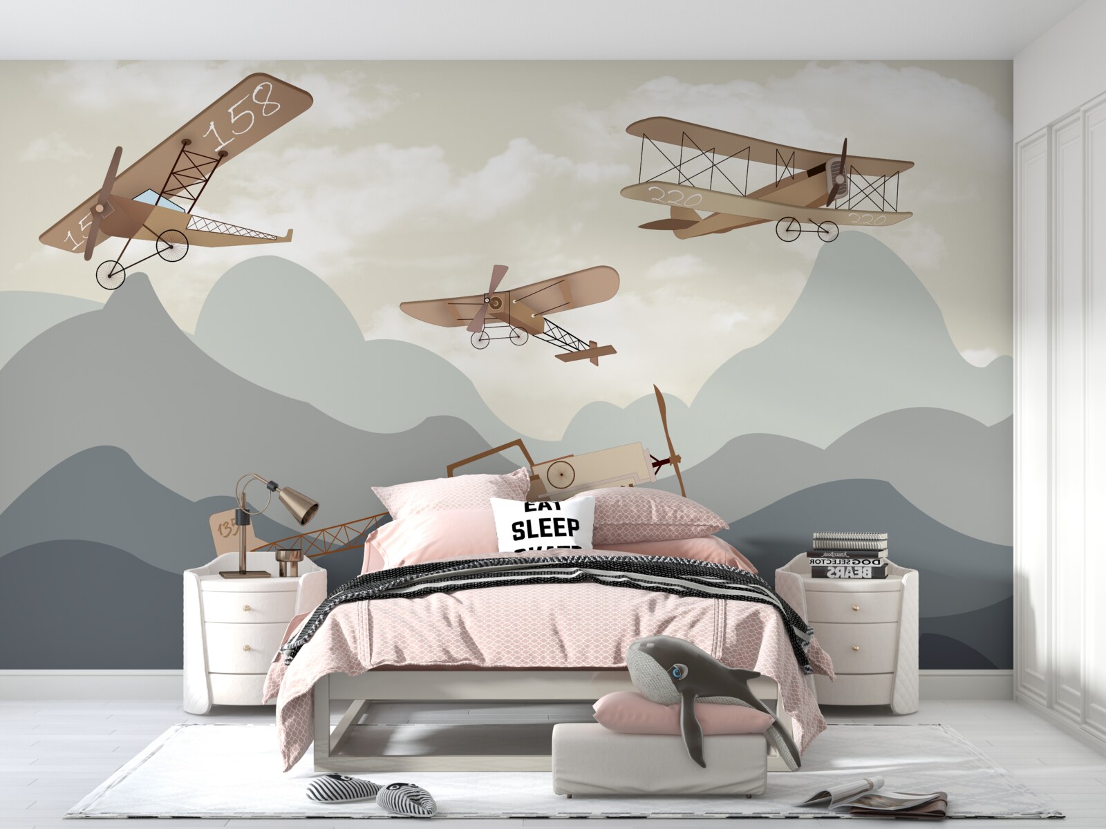 Papier peint vols en avion de collection