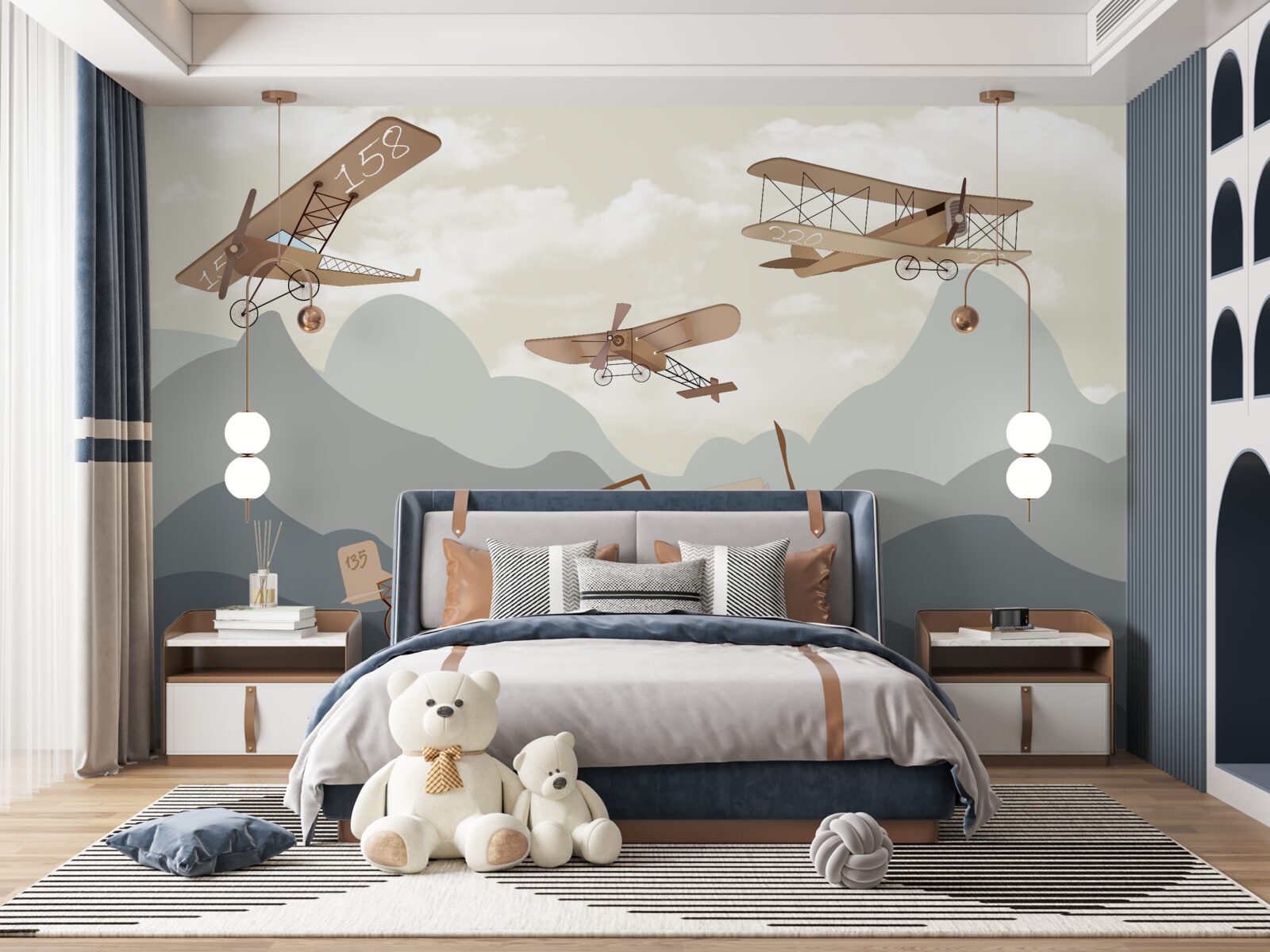 Papier peint vols en avion de collection