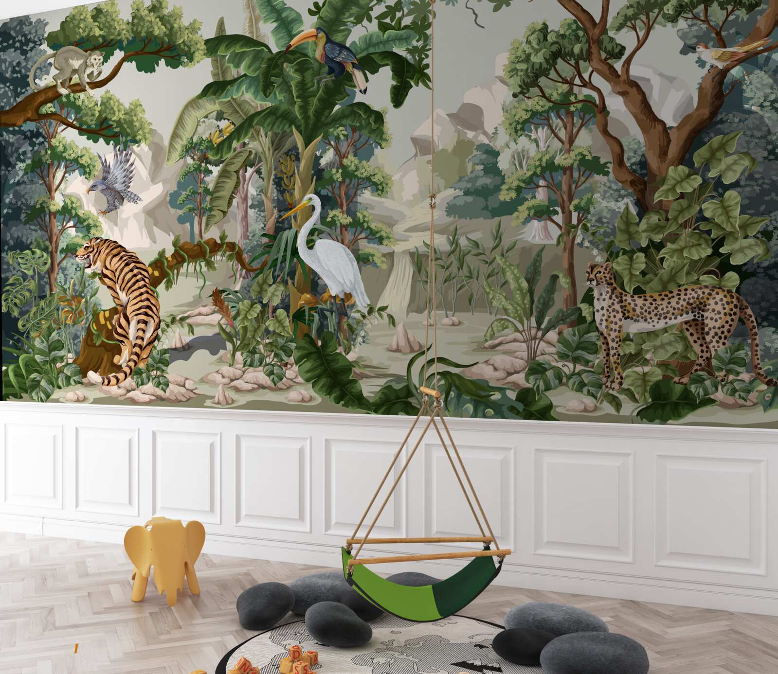 Papier peint flore et faune