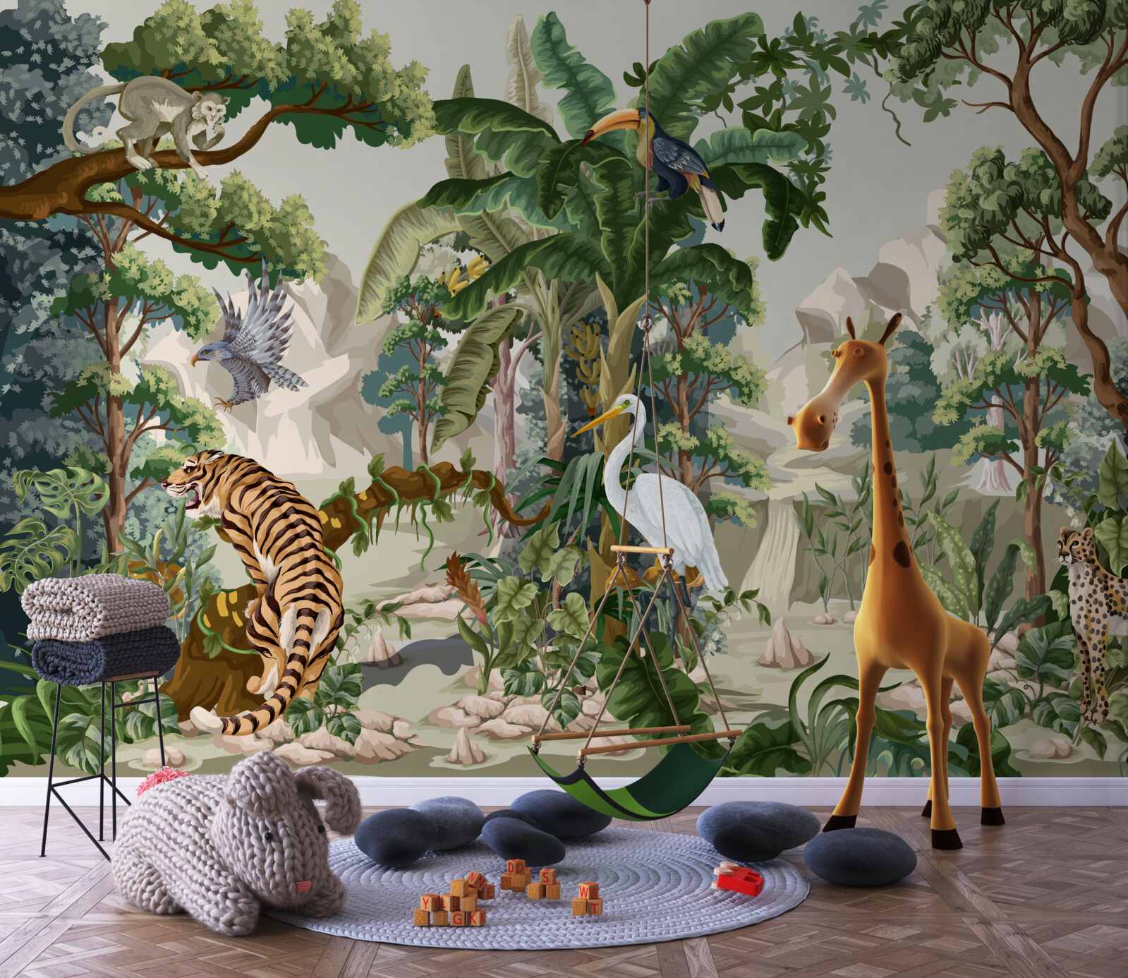 Papier peint flore et faune