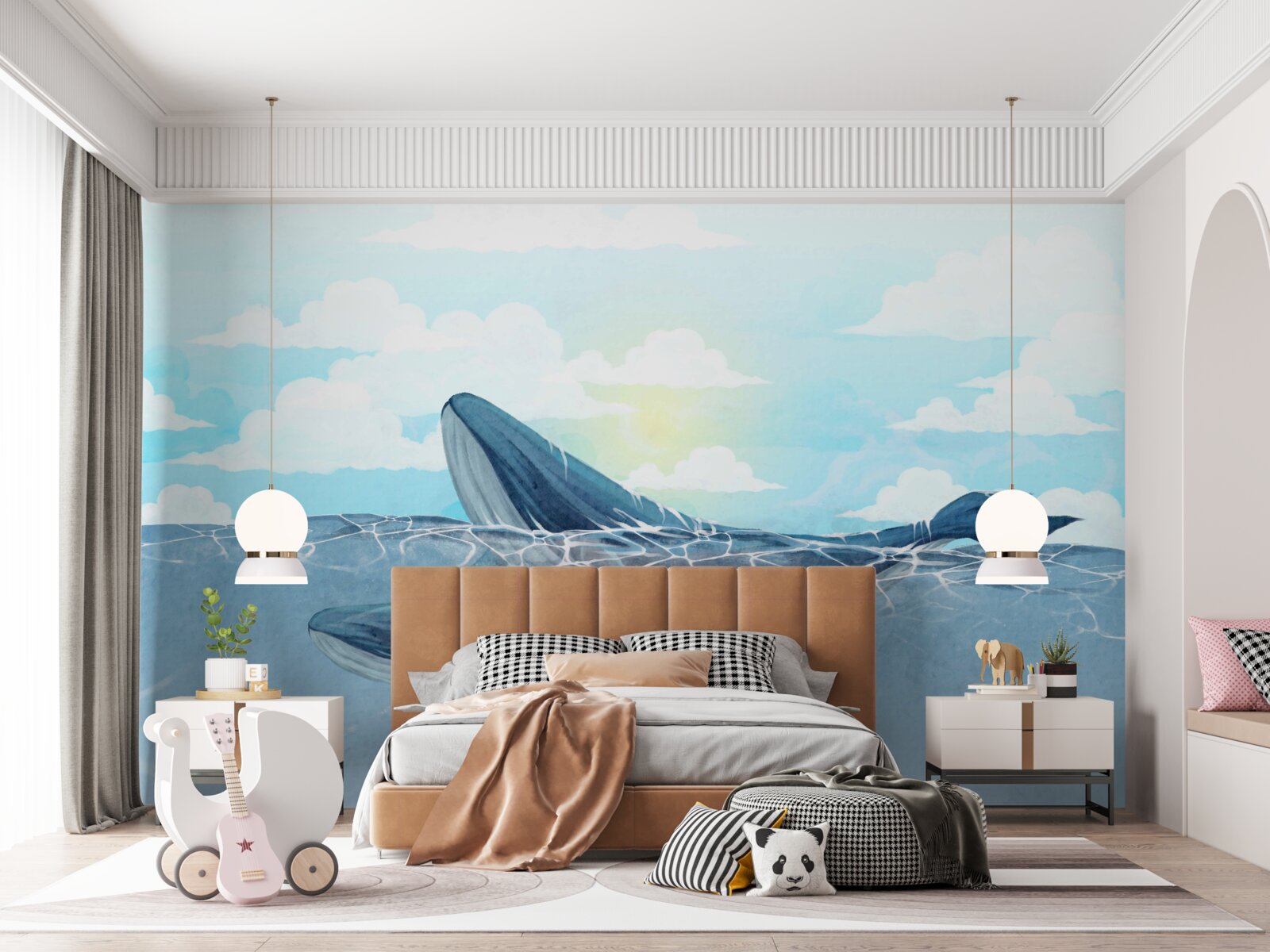 Papier peint deux orques sont dans l'élément aquatique