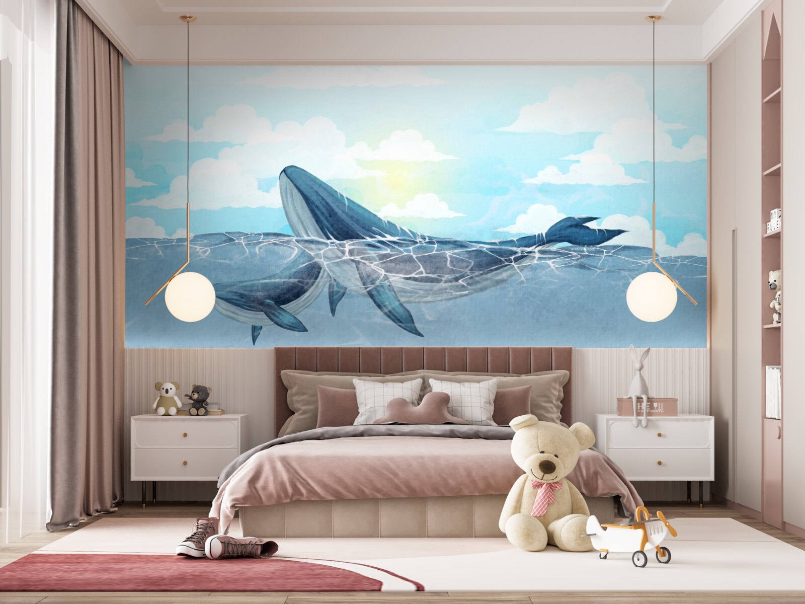 Papier peint deux orques sont dans l'élément aquatique