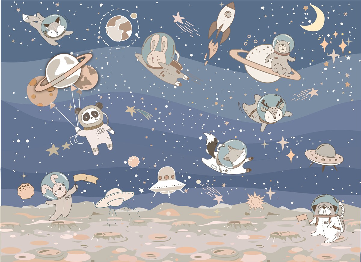 Papier peint les différentes créatures de l'univers