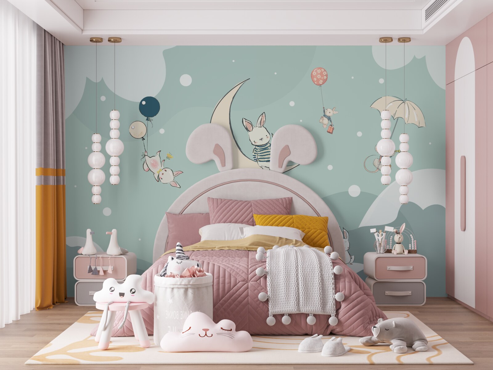 Papier peint les créatures jouent dans l'immensité du ciel