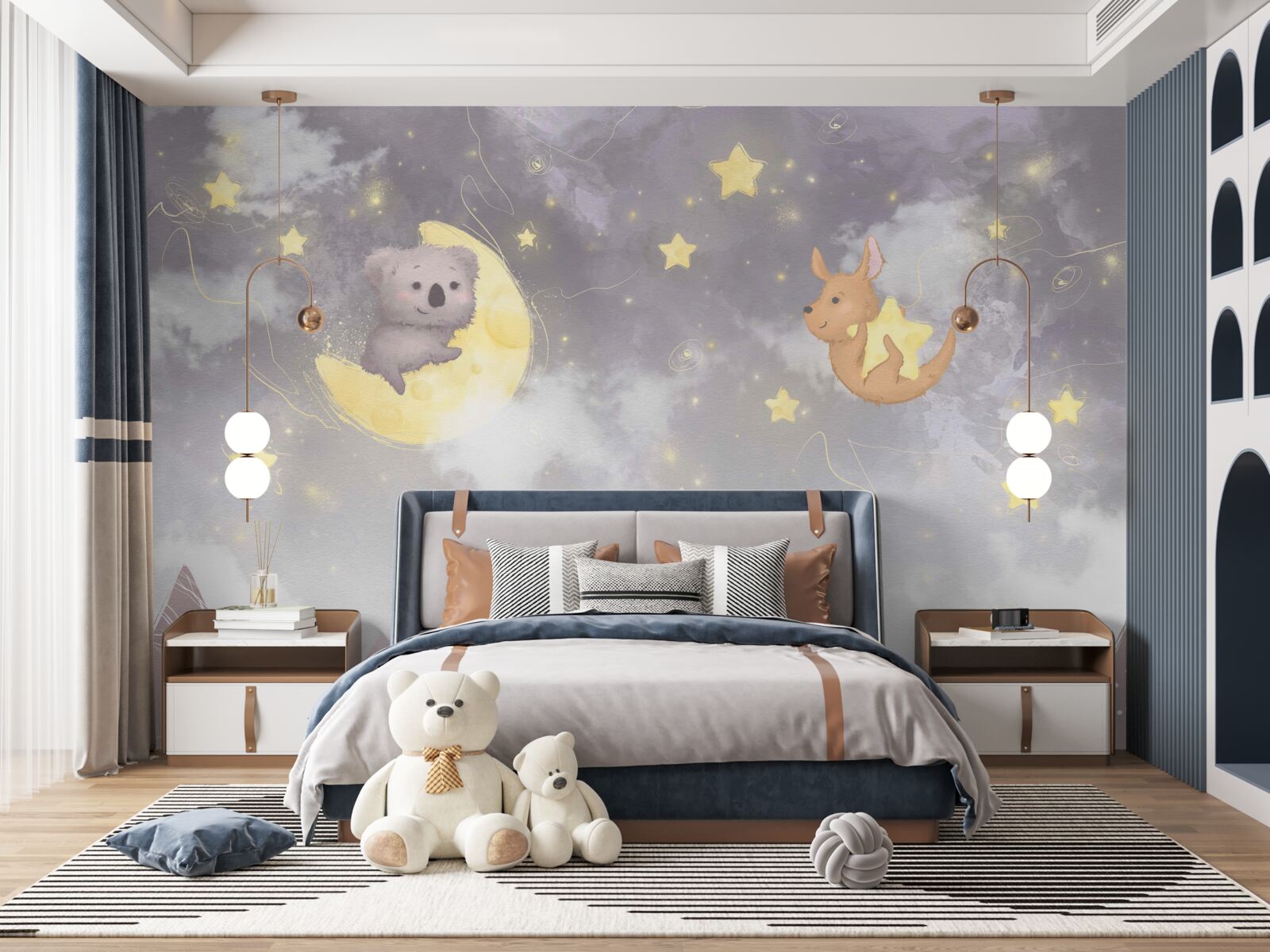 Papier peint les êtres sur les corps astraux et les satellites