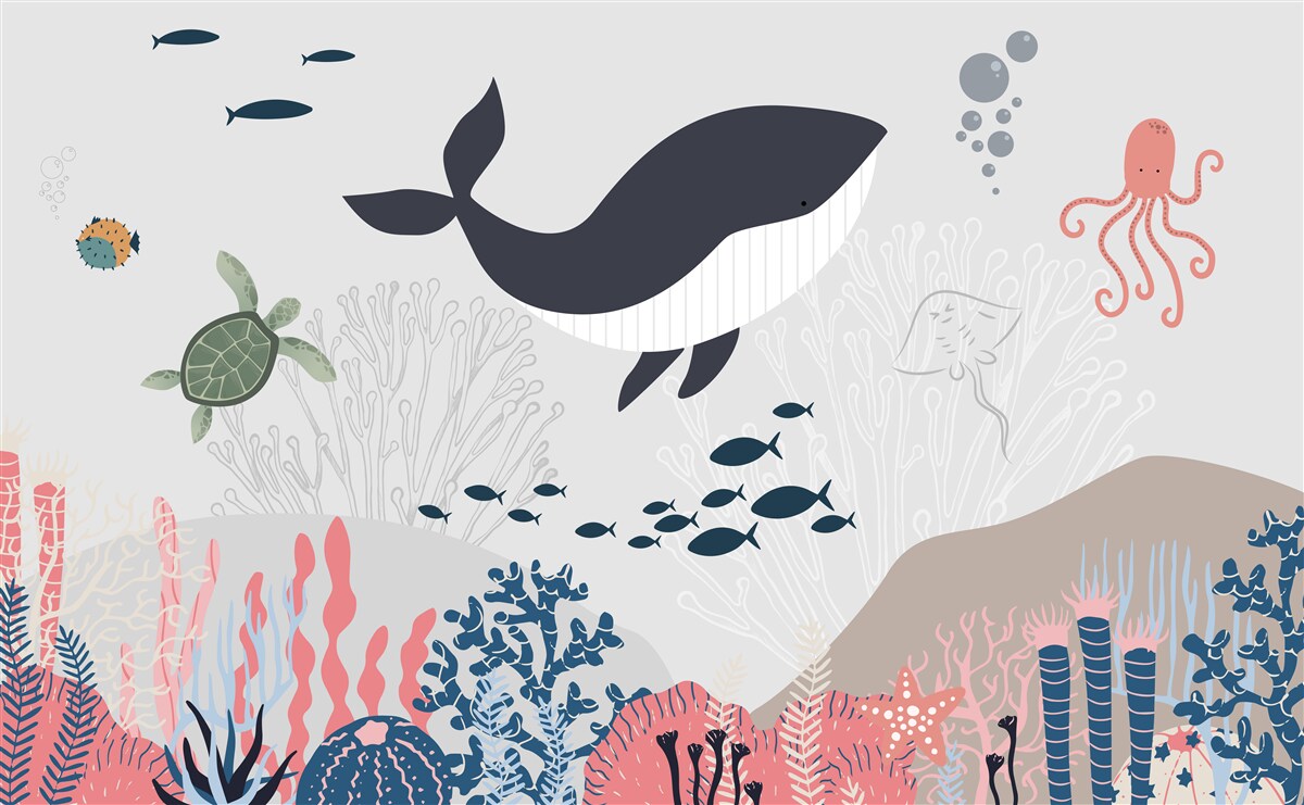 Papier peint animaux vivant dans les profondeurs de l'océan