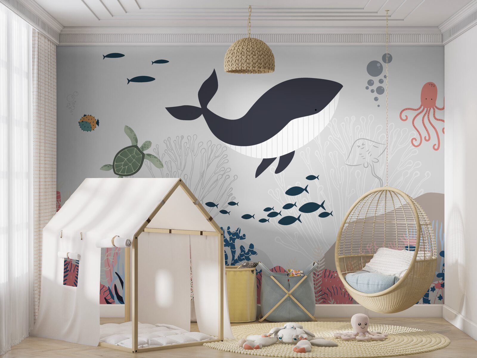 Papier peint animaux vivant dans les profondeurs de l'océan