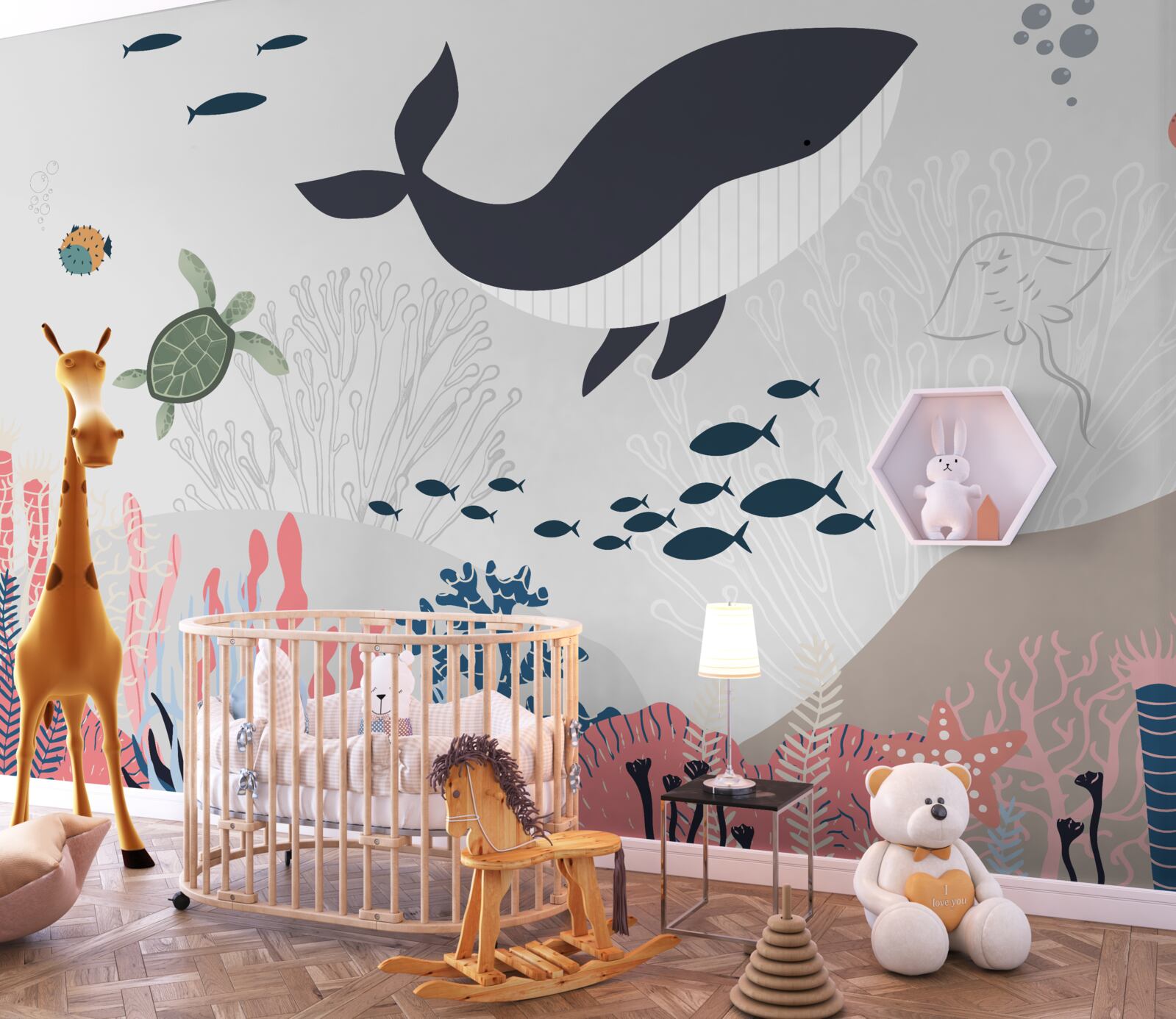 Papier peint animaux vivant dans les profondeurs de l'océan