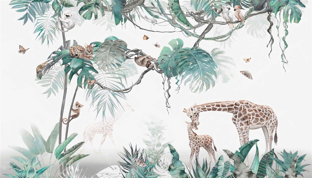 Papier peint les animaux passent leur temps libre dans la forêt