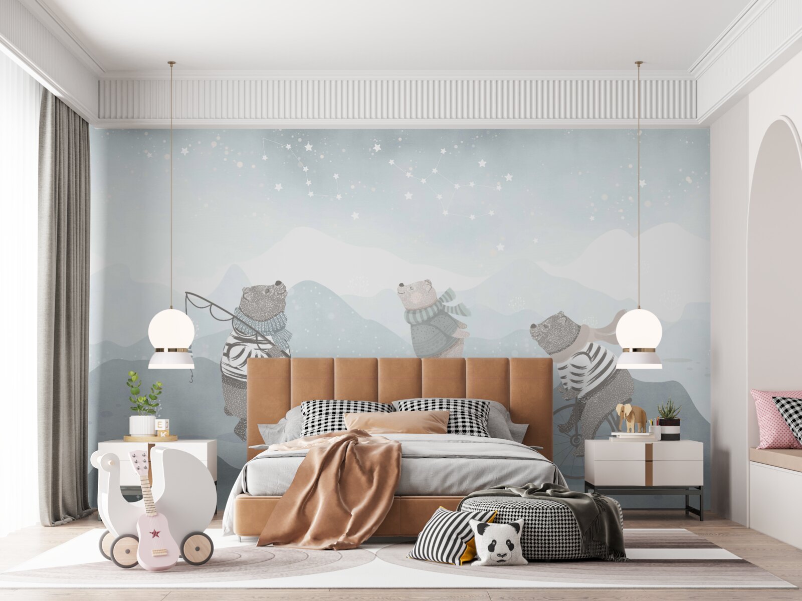 Papier peint ours au repos