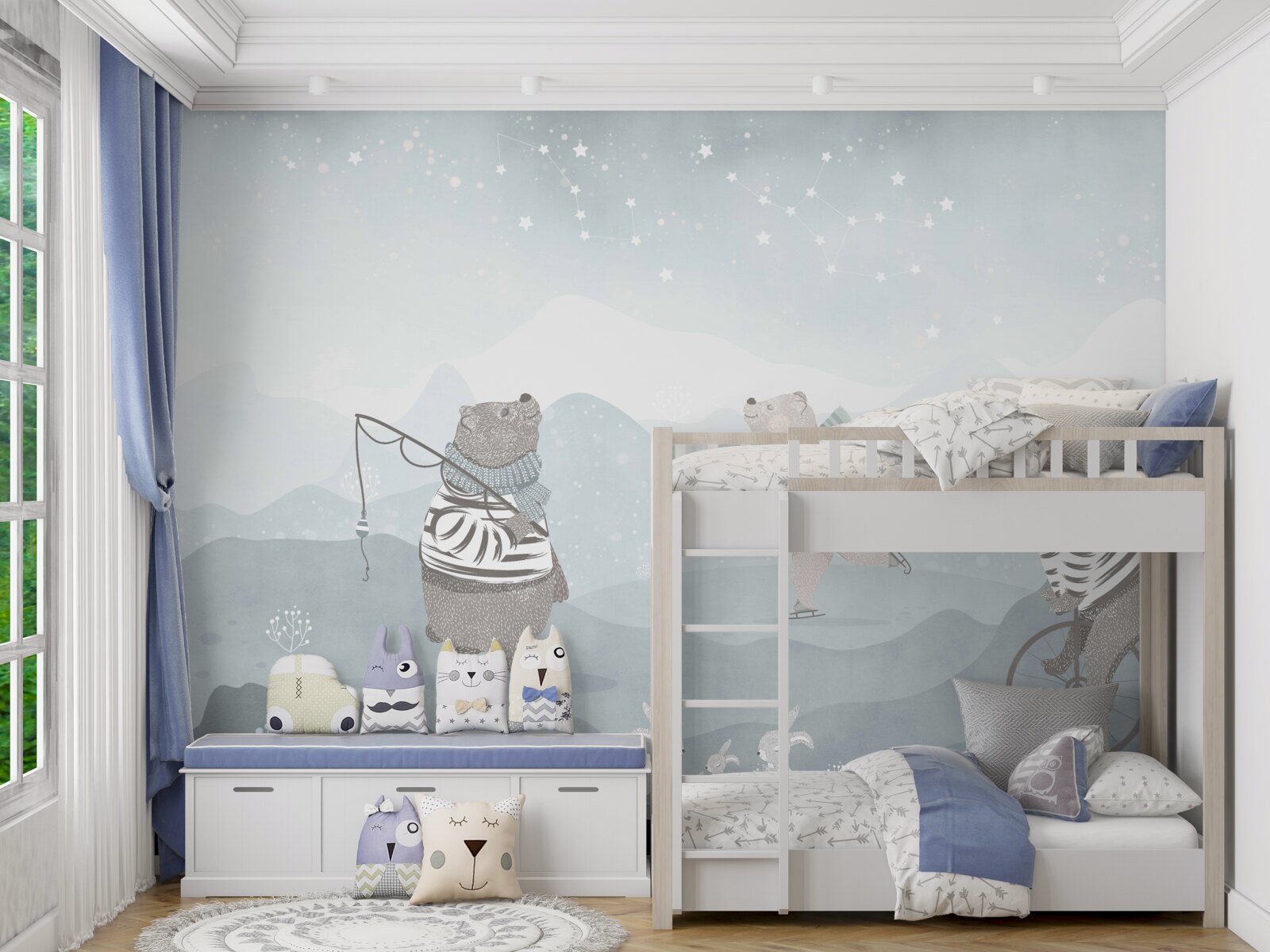 Papier peint ours au repos